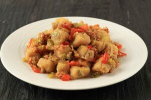 Tofu con pimiento del piquillo