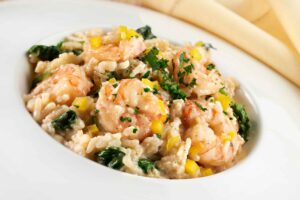 Risotto de gambas ligero