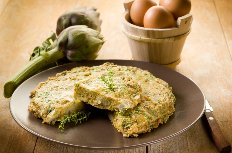 Receta de tortilla de alcachofas
