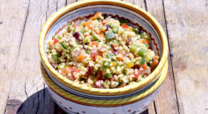 Ensalada de bulgur con aromas del huerto