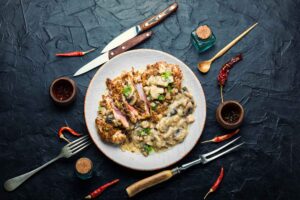 Escalopas con setas y queso: ricas en sabor y minerales