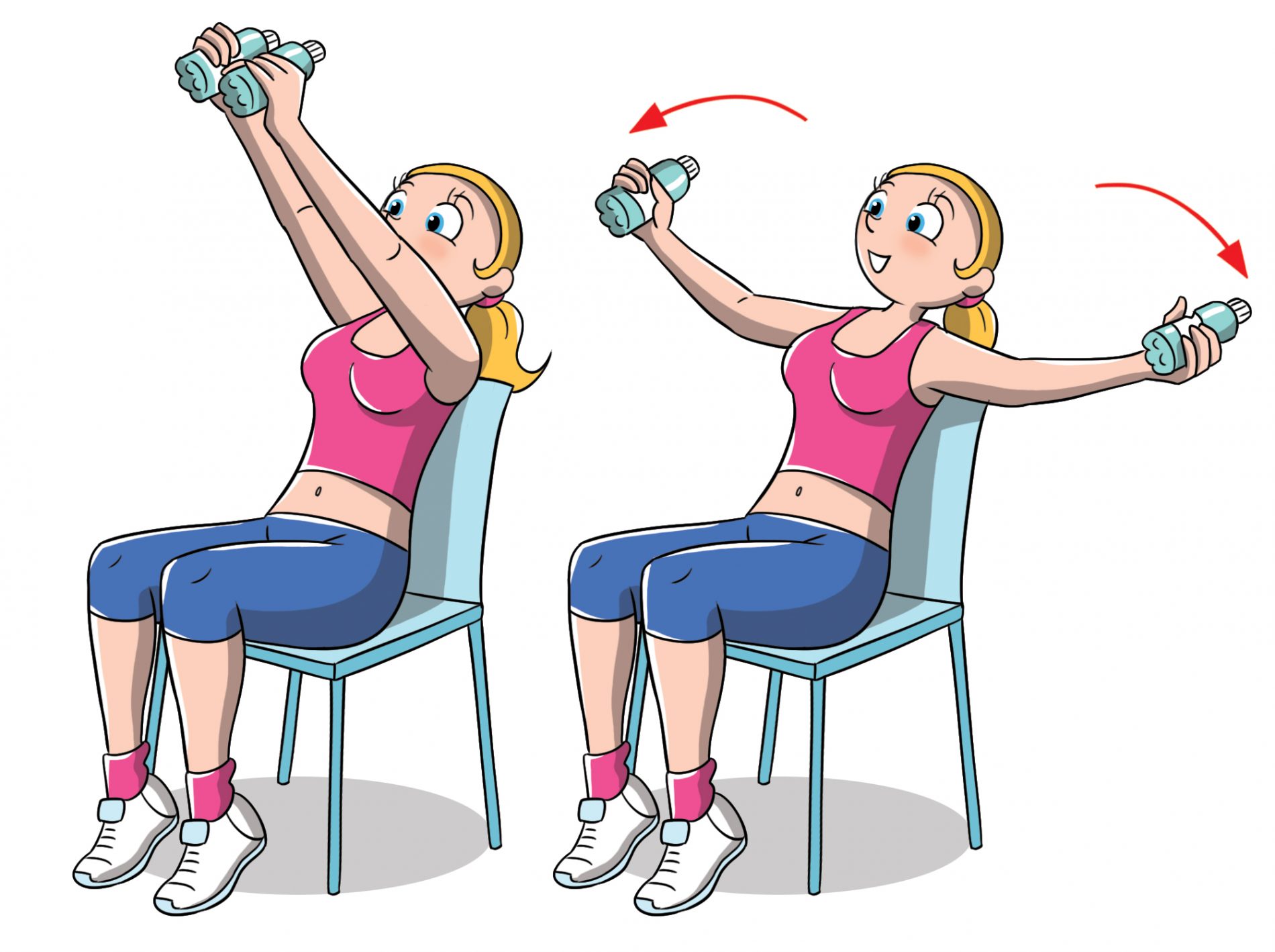 Mujer haciendo ejercicios para hombro y espalda