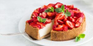 Tarta de queso fría: receta sabrosa con fresas