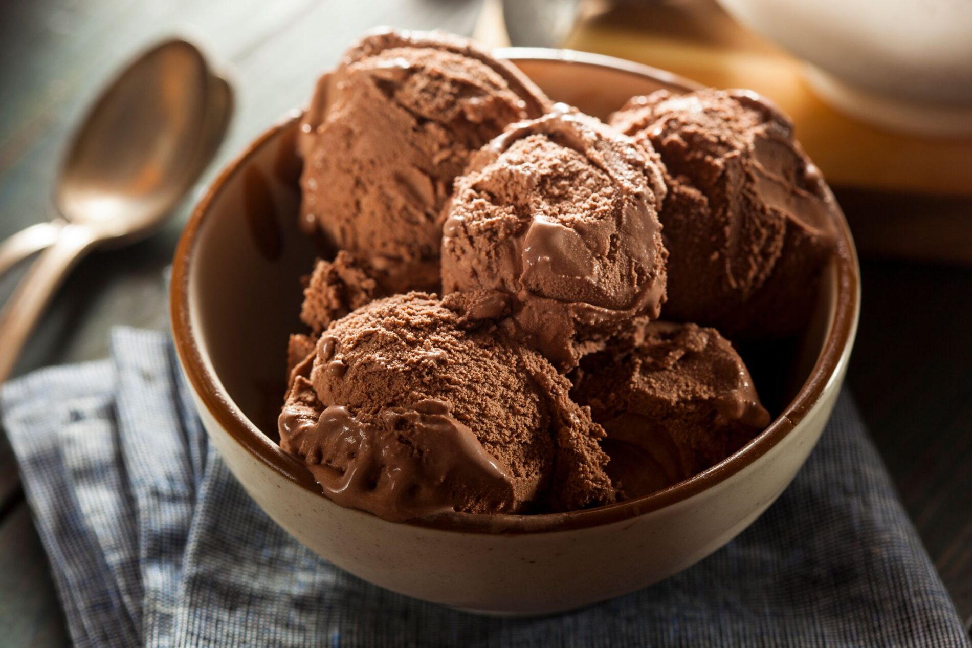 helado proteico casero de chocolate ya terminado