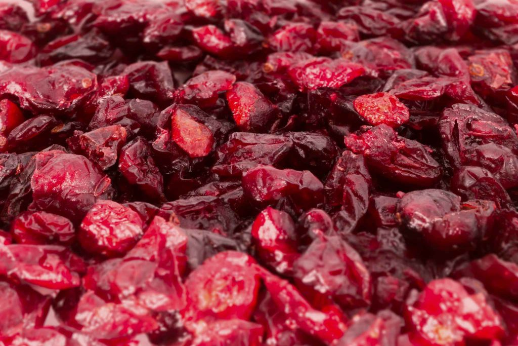 arándanos rojos deshidratados, una gran fruta con menos de 120 calorías