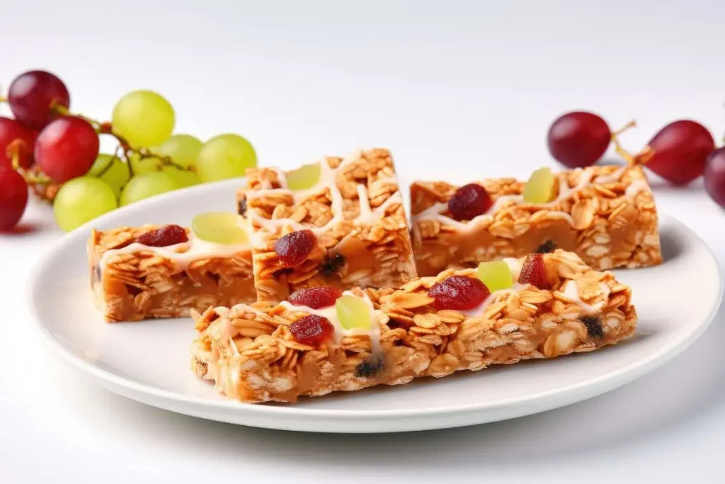 Barritas de avena con uvas pasas