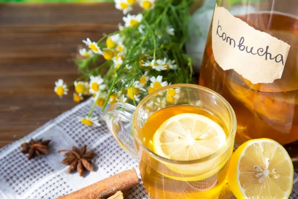 kombucha de jengibre y limón